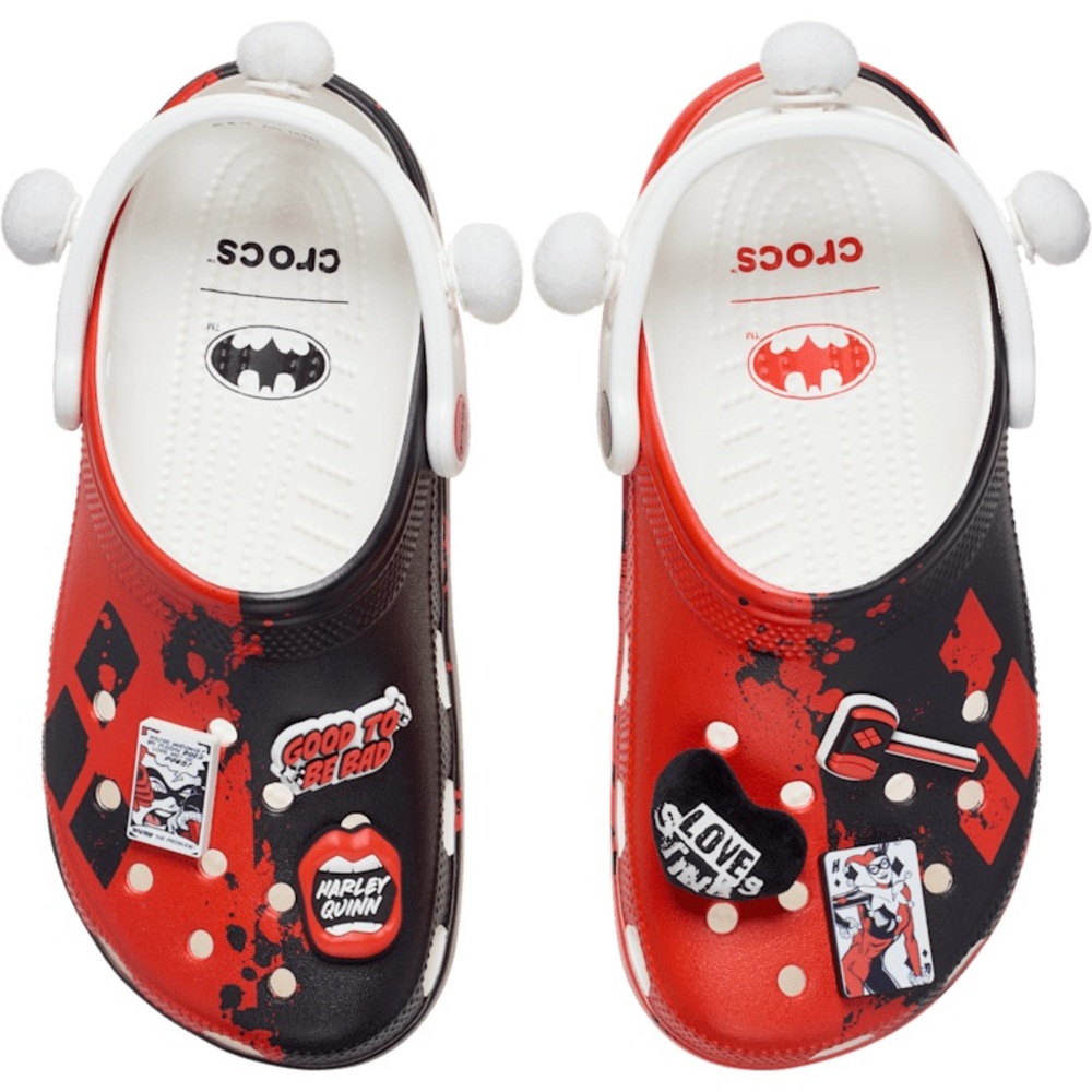 Crocs Red and Black Harley Quinn Clog